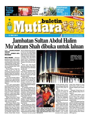cover image of Buletin Mutiara 1-15 Mac 2014